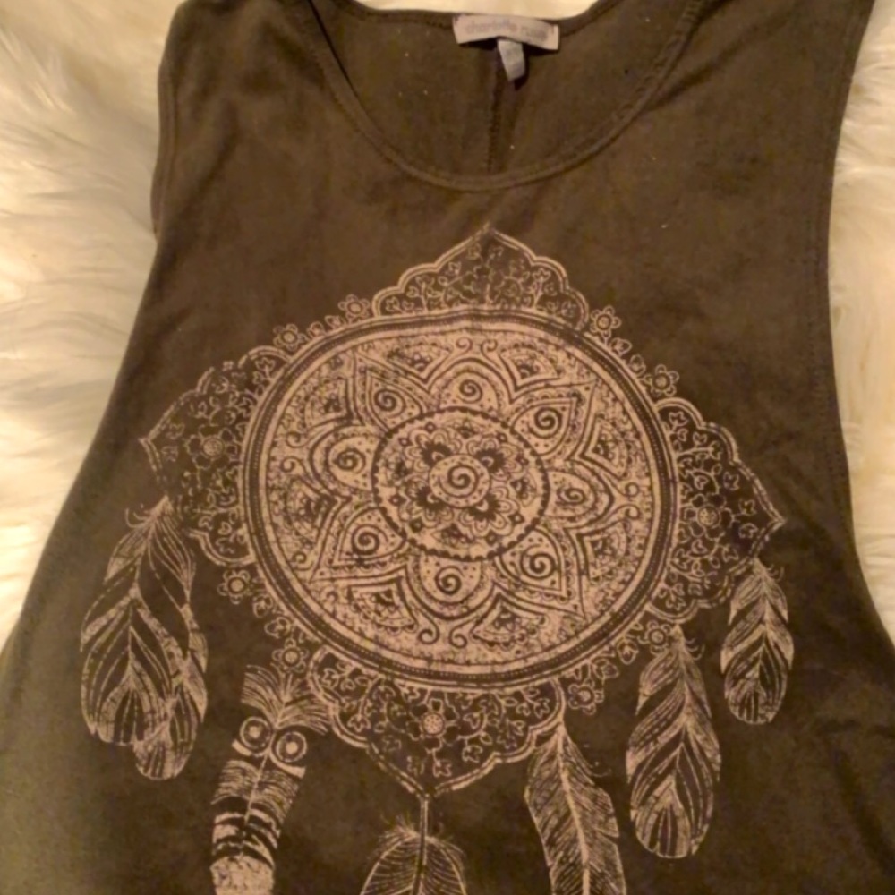 Army Green Tank With Dream Catcher Design